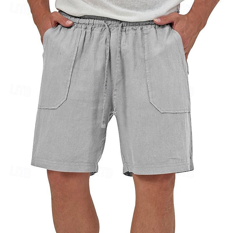 Per uomo Shorts Shorts di Lino Pantaloncini Estivi Shorts da Spiaggia Coulisse Elastico in vita Tasca Frontale Semplice Comodità Traspirante Lunghezza al ginocchio All'aperto Lavoro Quotidiano Moda del 2025 a $17.99 –P7