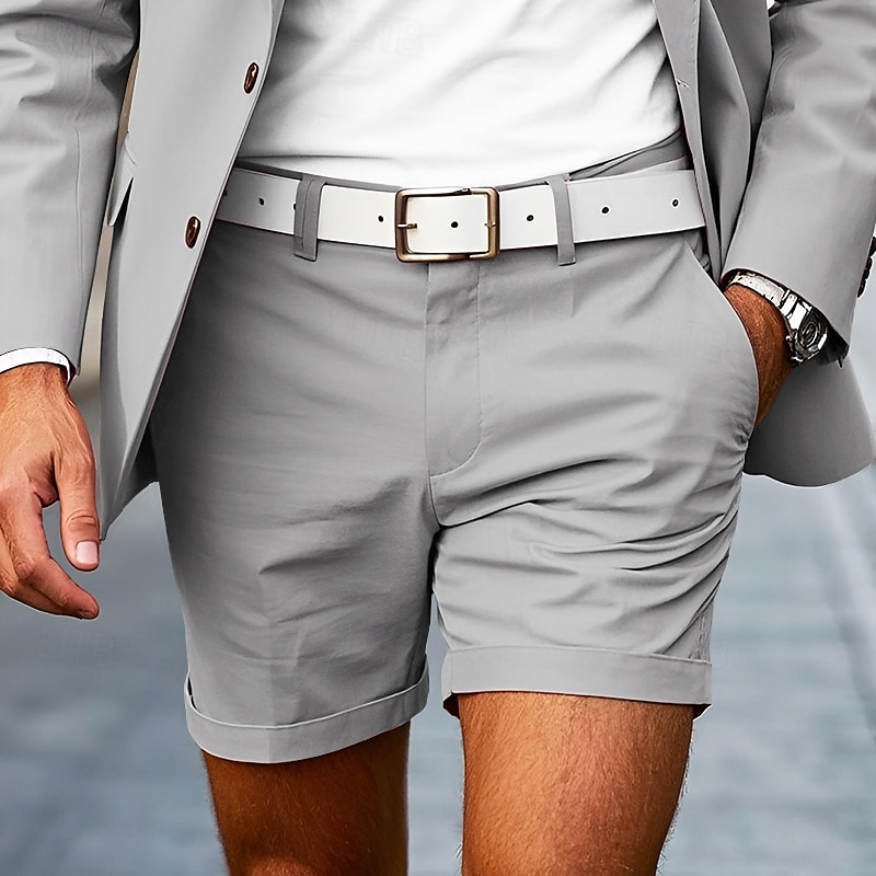 Per uomo Shorts eleganti Shorts da Lavoro Pantaloncini da golf Tasca Semplice Comodità Traspirante Corto All'aperto Affari Sport Casual Bianco Giallo del 2026 a $21.99 –P12