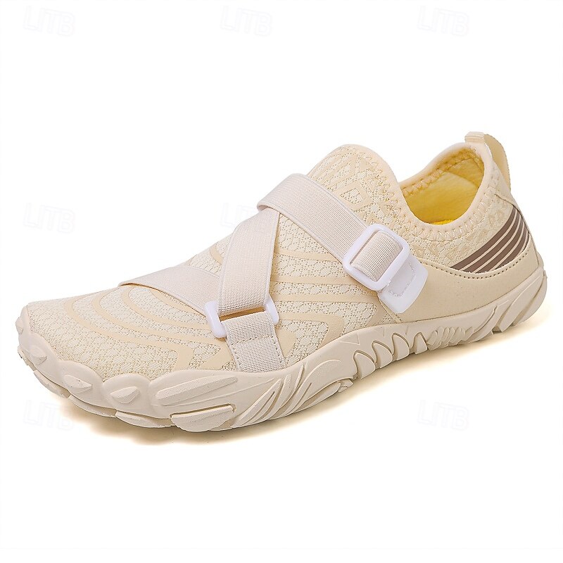 Barfuß-Wasserschuhe für Herren – weiß und orange, schnelltrocknend, verstellbarer Klettverschluss – ideal für Strand- und Wasseraktivitäten 2025 - $26.99 –P4