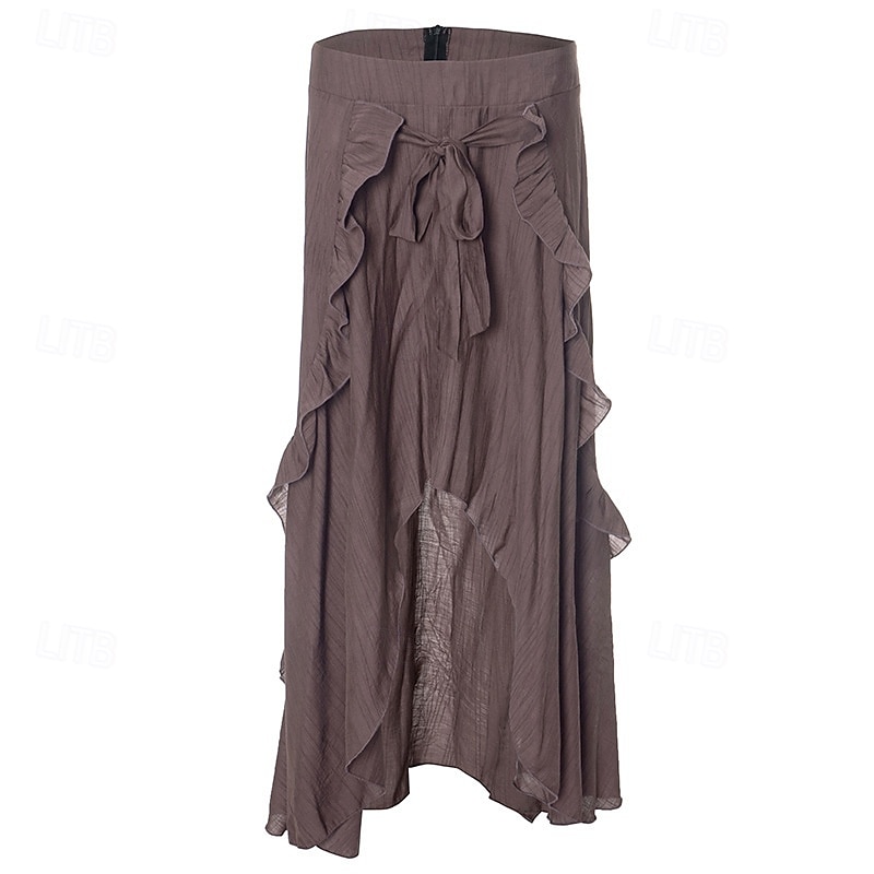 Rétro Vintage Médiéval Steampunk Jupe Pirate A Volants Ourlet asymétrique Femmes Pirate Fantaisie Halloween Carnaval Décontracté Quotidien Festival de Musique Foire de la Renaissance Adulte Jupe de 2025 ? $49.99 –P1