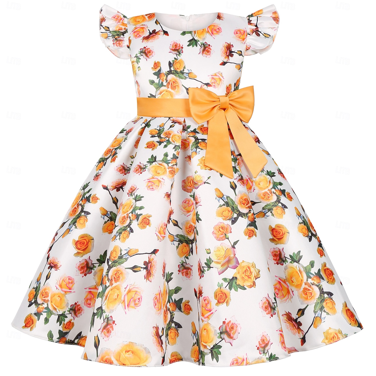 Kids Girls' Party Dress Graphic Sleeveless Special Occasion Princess Polyester Party Dress Summer Spring kids Yellow Wine Blue 2025 - $30.99 –P1