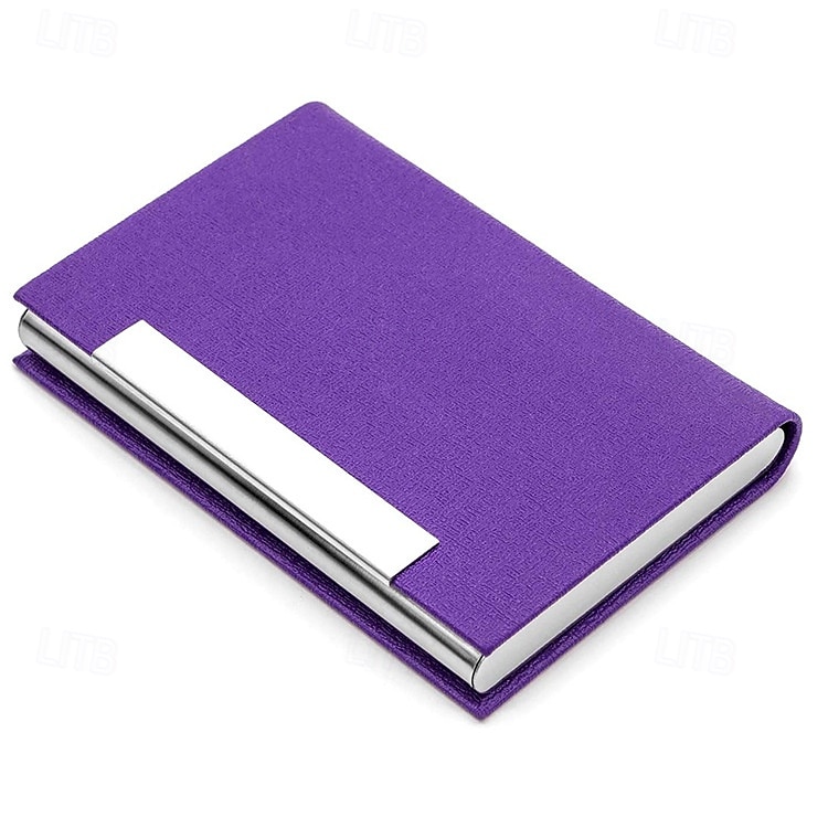 Business Card Holder/ Case Professional PU Leather & Stainless Steel Multi Wallet Credit Card ID Case/Holder 2025 - $9.99 –P12