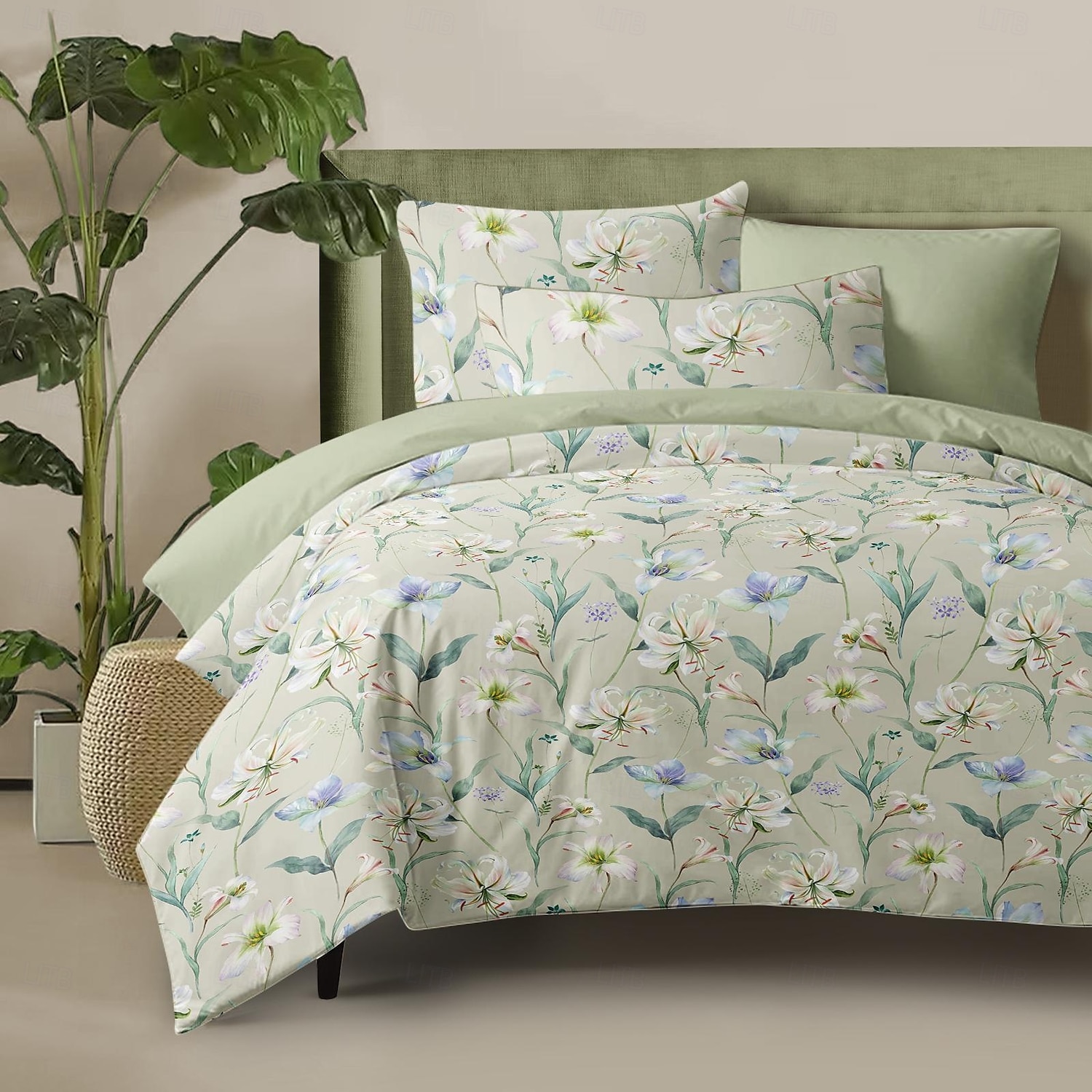 Capa de Edredom Floral Romântica Tamanho Duplo Conjunto de Cama Conjuntos de Cama Capa de Colcha Macia e Leve com 2 Cases de Almofada para Verão Primavera de 2025 por $60.99 –P3