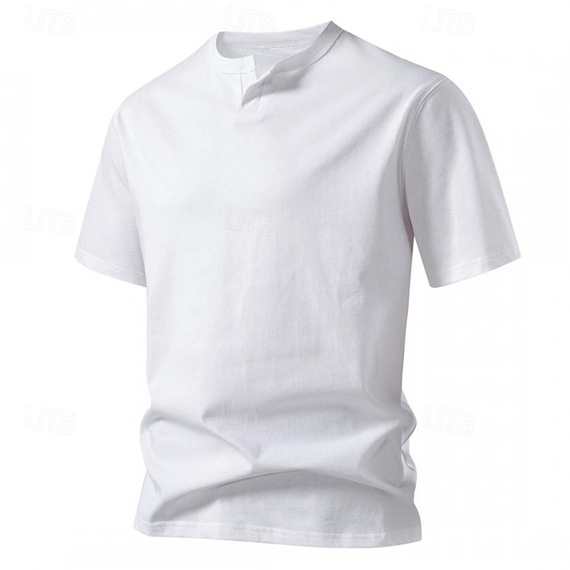 Herr T-shirt T-shirts Kortärmad tröja T-tröja Kortärmad V-slits Sommar Slät Mode Designer Grundläggande Klassisk Semester Gata Utekväll Svart Vit Ljusgrå Topp t-shirt för män 2025 - $29.99 –P3