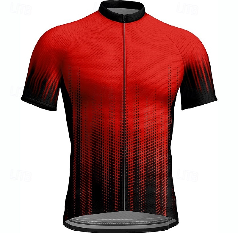 Bărbați Jersey de ciclism Manșon scurt Bicicletă Tricou Tee Jerseu cu 3 buzunare spate Ciclism montan Respirabil Uscare rapidă Proiectare anatomică Wicking Negru Rosu Bleumarin Gradiant Sport 2025 - $20.79 –P4