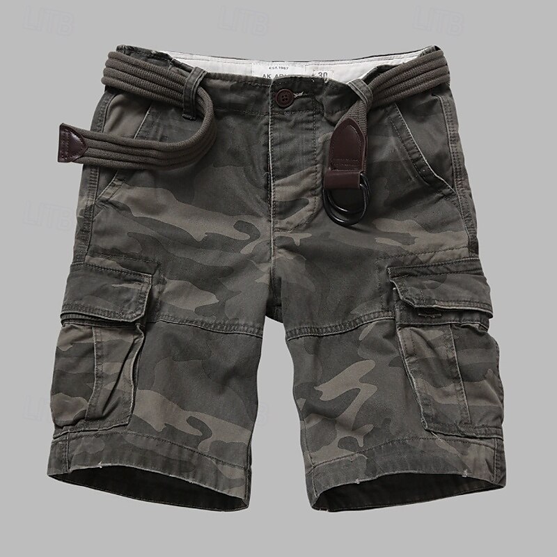 Homens Bermuda Cargo Shorts camuflados Shorts de verão Botões Bolso multi Bolso com aba Tecido Côr Camuflagem camuflagem Conforto Vestível Comprimento do joelho Ao ar livre Esporte Diário Moda Casual de 2025 por $51.99 –P5