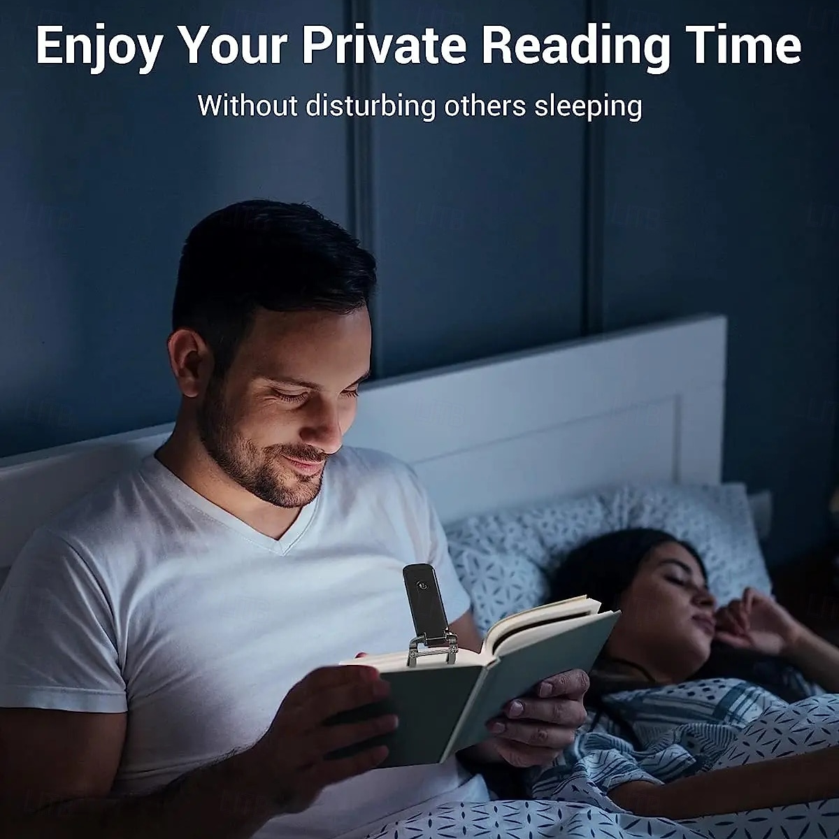 USB Rechargeable Book Light for Reading in Bed Clip-on LED Reading Lamps Portable Bookmark Lights for Kids Book Lovers Warm White Brightness Adjustable for Eye Protection (Pink White Black Blue) 2025 - $12.49 –P9