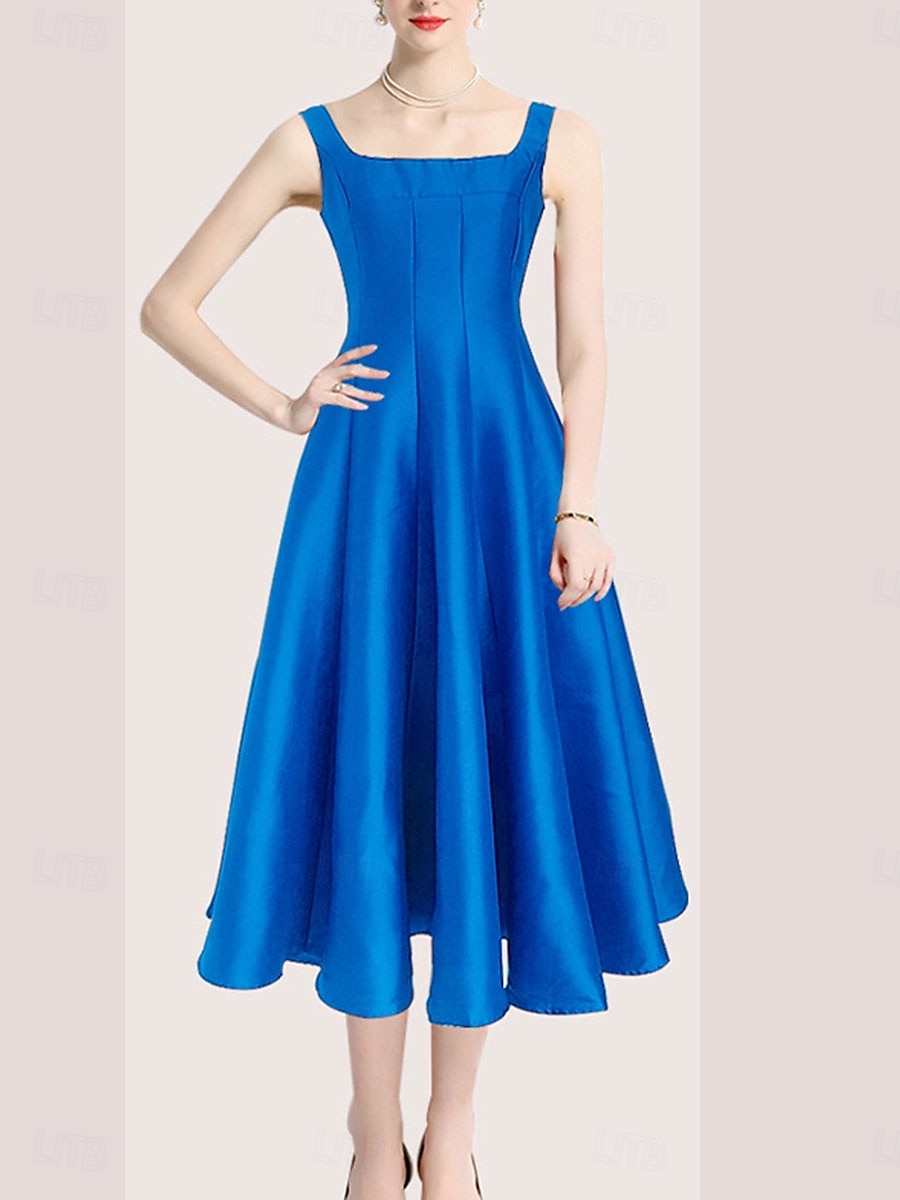 Robes de quinceanera en forme A Robe vintage Mariage invitée de mariage longueur thé sans manches col arrondi polyester dos nu avec plis de 2025 ? $79.99 –P9