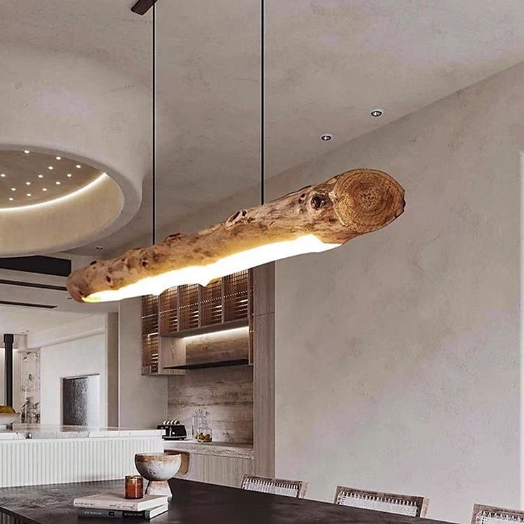 80 cm Design Lanternă Lumini pandantiv Lemn Lemn Pictate finisaje Epocă LED 110-120V 220-240V 2025 - $449.99 –P6