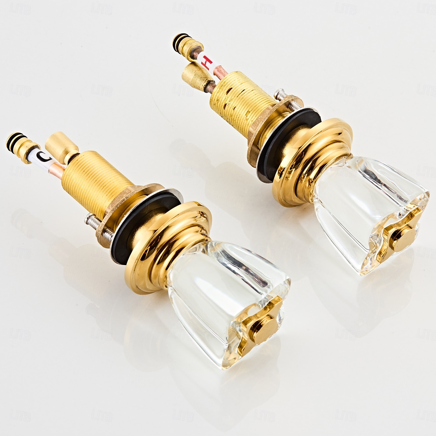 Bathroom Sink Faucet - Widespread Electroplated Centerset Two Handles Three HolesBath Taps 2025 - $178.99 –P1