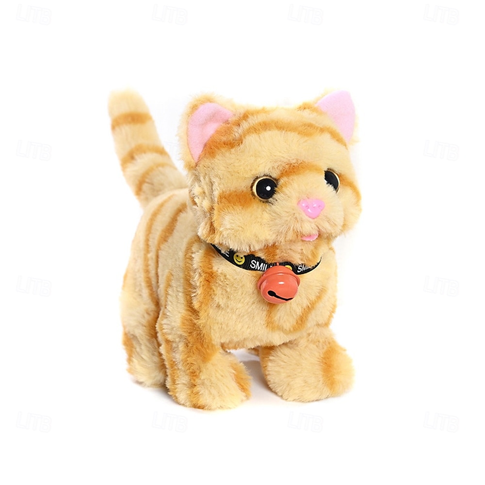 Plush Cat Stuffed Animal Interactive Cat Robot Robotic Cat Barking Meow Kitten Touch Control Electronic Pet Robot Kitty Toy Animated Cat for Girl Baby Kid 2025 - $23.99 –P6