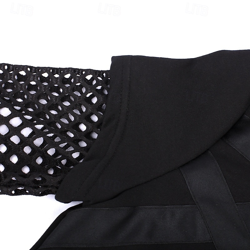 2026年 パンク＆ゴシック パーカー ゴスガール フィッシュネットデザイン 五ta星 仮装 女性用 ハロウィーン カーニバル パーティー カジュアル／普段着 成人 上着 春夏  コレクション – $23.99 –P7