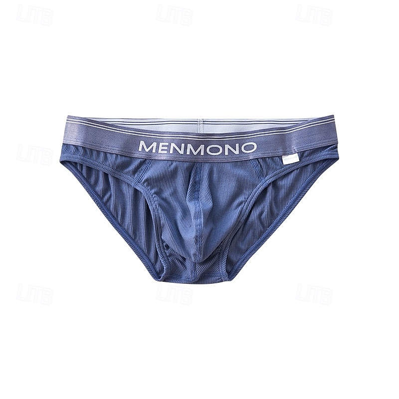 Hombre 1 pc Bragas básicas Slip Retazos Poliéster Transpirable Suave Cómodo Refranes y citas Tiro Medio Negro Blanco 2025 - $10.49 –P8