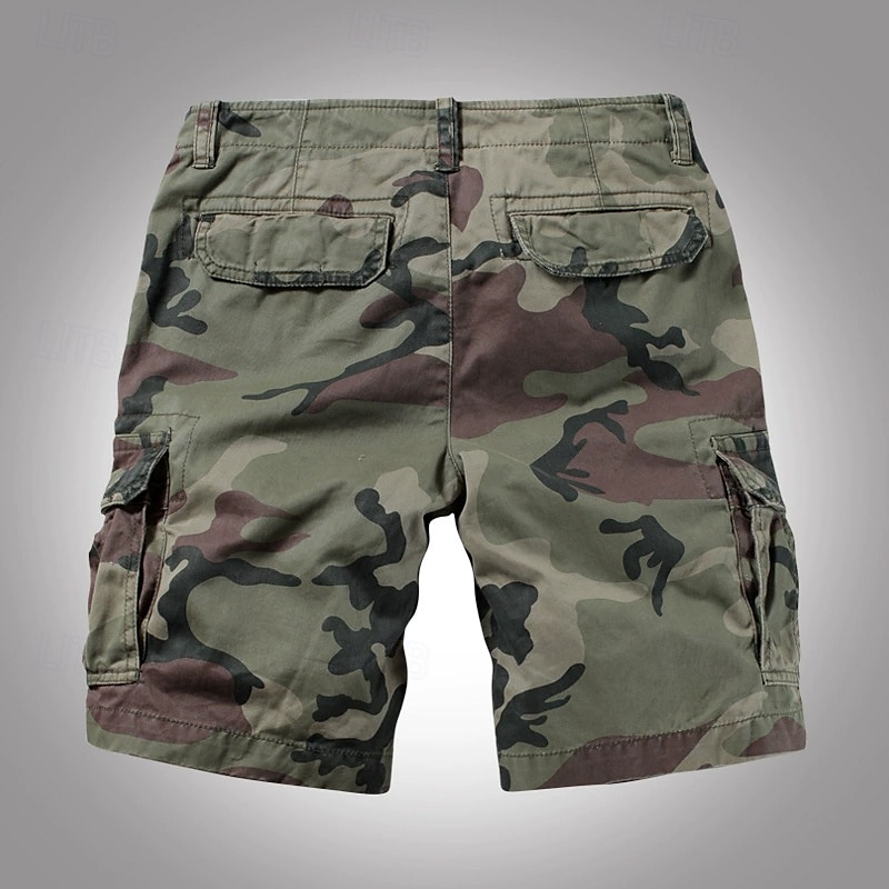 Homens Bermuda Cargo Shorts camuflados Shorts de verão Botões Bolso multi Bolso com aba Tecido Côr Camuflagem camuflagem Conforto Vestível Comprimento do joelho Ao ar livre Esporte Diário Moda Casual de 2025 por $51.99 –P2
