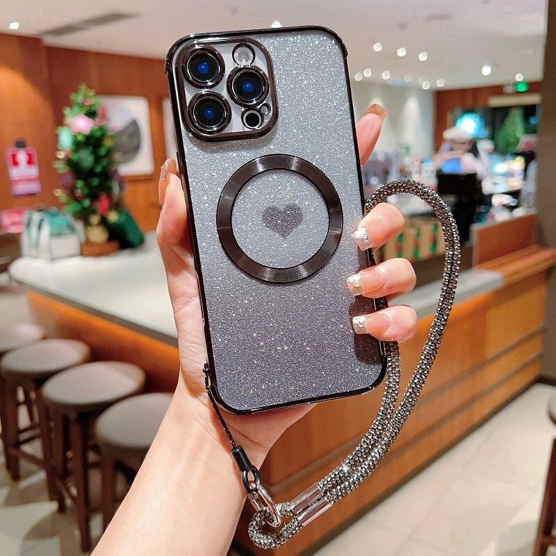 هاتف غطاء من أجل iPhone 17 Pro Max 17 Air 16 15 14 Pro Max Plus 16e 13 12 Pro Max غطاء خلفي مغناطيس دعم الشحن اللاسلكي مع رباط المعصم مكتب  /  الأعمال TPU الطلاء 2025 - $14.99 –P11