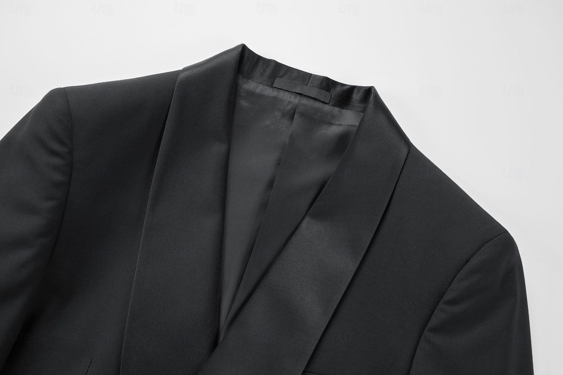 Męskie garnitury na wesele garnitury na przyjęcia smokingi krawat czarny moda formalna jednolity kolor standardowy krój 2-częściowe jedno-butonowe 2025 - $129.99 –P6
