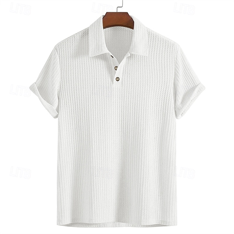 Per uomo Camicia Camicia Estiva Camicia casual Camicia da Spiaggia Camicia con Bottoni Nero Bianco Rosso Borgogna Blu reale Manica Corta Semplice Colletto a Camicia Vacanza Camicia hawaiana del 2025 a $18.49 –P7