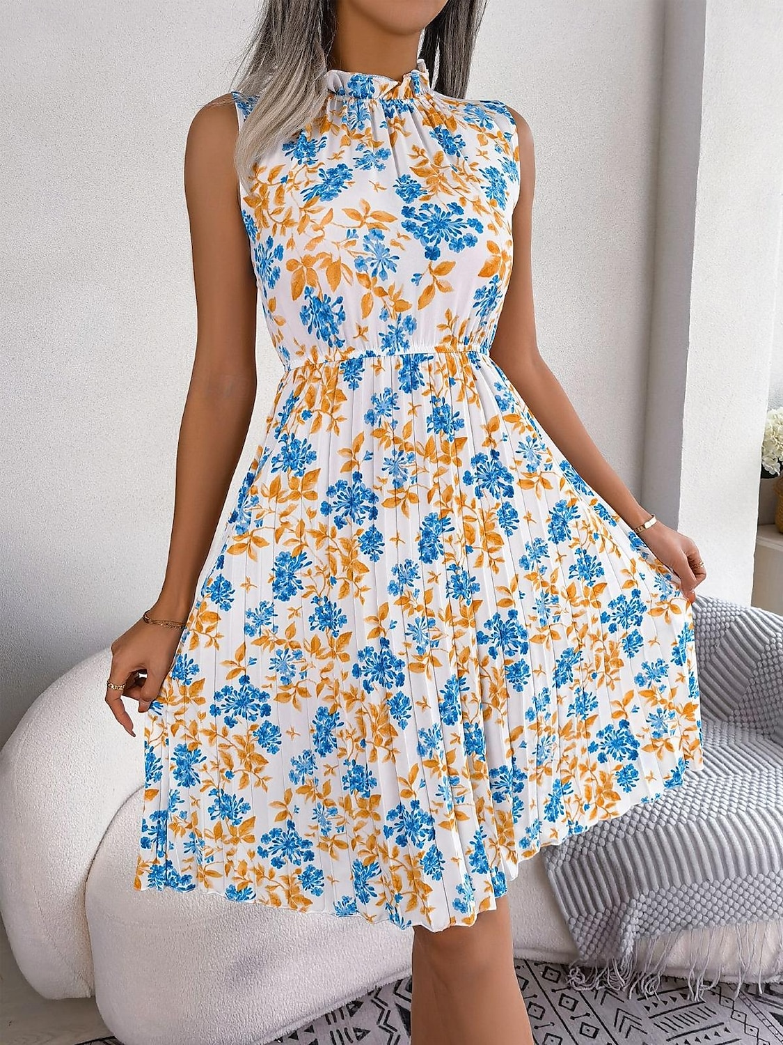 Ramadán Női Szabályos Midi ruha Boho elegáns ruhák Boho ruha Rakott ruha Vállon kívüli ruha Csehország Stílusos Szexi Ujjatlan Vakáció Parti Születésnap Karcsúsított Virágos Grafika Ujjatlan 2025 - $25.99 –P1