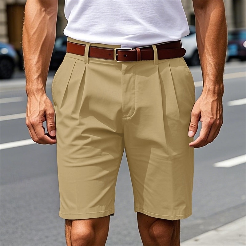 Ανδρικά Φόρεμα Σορτς Σορτς εργασίας Σορτς του γκολφ Τσέπη Σκέτο Άνεση Αναπνέει Μήκος γόνατος ΕΞΩΤΕΡΙΚΟΥ ΧΩΡΟΥ Επιχείρηση Αθλήματα Καθημερινό Μαύρο Χακί 2026 - $20.99 –P6