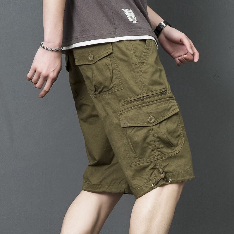 Per uomo Pantaloncini cargo Shorts Pantaloncini Estivi Coulisse Elastico in vita Multi-tasche Semplice Comodità Indossabile Lunghezza al ginocchio All'aperto Sport Quotidiano Moda Casual Nero Giallo del 2025 a $26.99 –P10