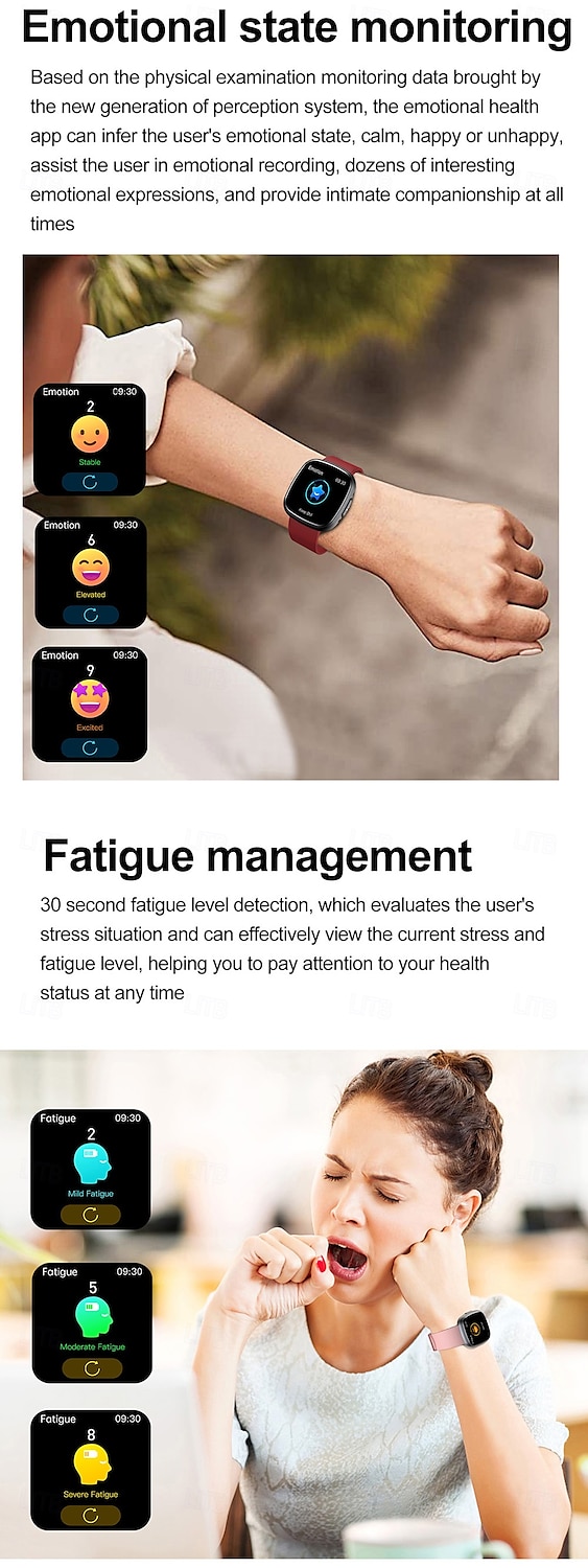 Smart Watch Blood Glucose ECG Blood Pressure Body Temperature Monitor Android iOS IP68 1.75 2025 - $69.99 –P6