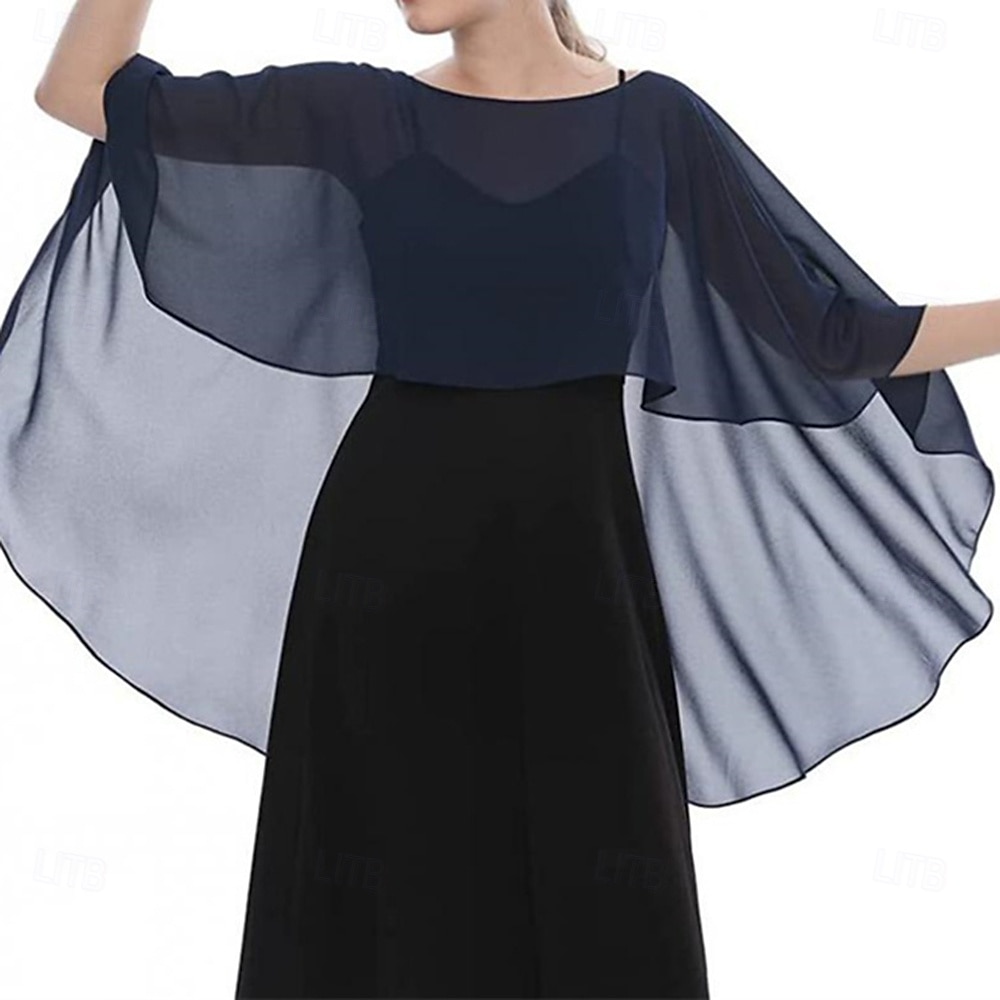 Écharpe Femme Élégant Sans manches Chiffon Boléros de Mariage Avec Couleur unie Pour Soirée Printemps & Été de 2025 ? $15.99 –P2