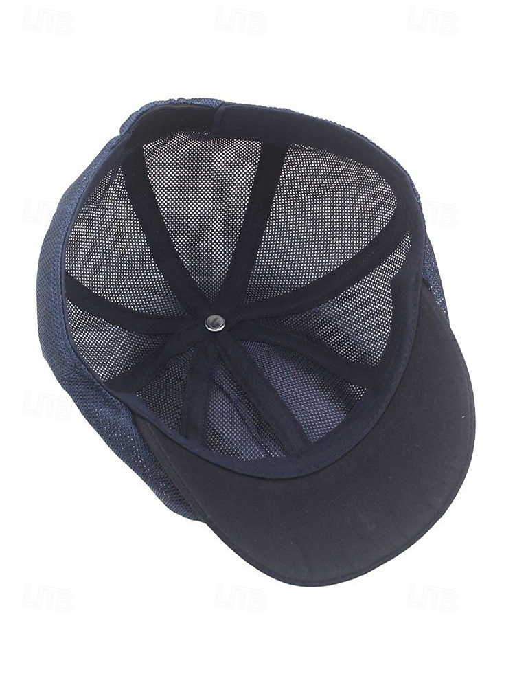 Atmungsaktive Newsboy-Mütze aus Mesh für Herren – leichte Schiebermütze im Vintage-Stil für den Sommer, stylischer Gatsby-Efeuhut für die Freizeit und Outdoor 2025 - $14.99 –P4