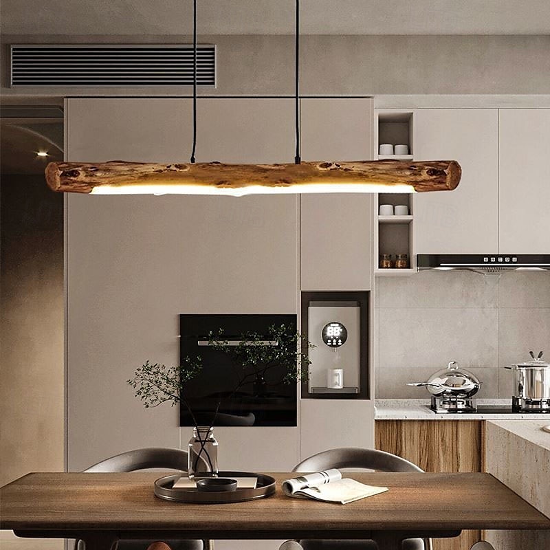 80 cm Design Lanternă Lumini pandantiv Lemn Lemn Pictate finisaje Epocă LED 110-120V 220-240V 2025 - $449.99 –P1