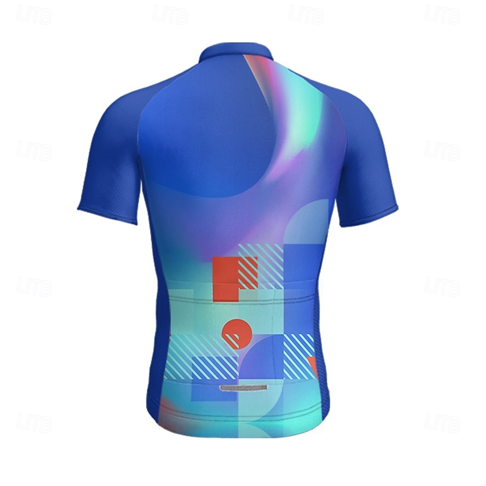 Męskie Koszulka rowerowa Krótki rękaw Rower Tee Tshirt Dżersej z 3 tylnymi kieszeniami Kolarstwo górskie Oddychający Szybkie wysychanie Anatomiczny kształt Odprowadzające wilgoć Burgundowy Granatowy 2025 - $28.99 –P14