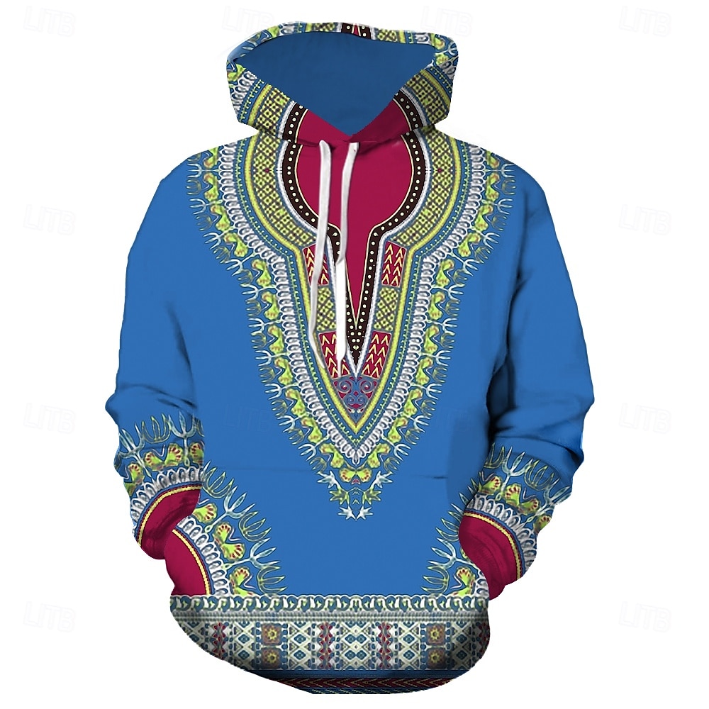 Hombre Talla Grande Sudadera Grande y alto Estilo Bohemio Con Capucha Manga Larga Primavera & Otoño Design Ropa deportiva Casual Grande y alto Casual Diario Tops 2025 - $28.99 –P3