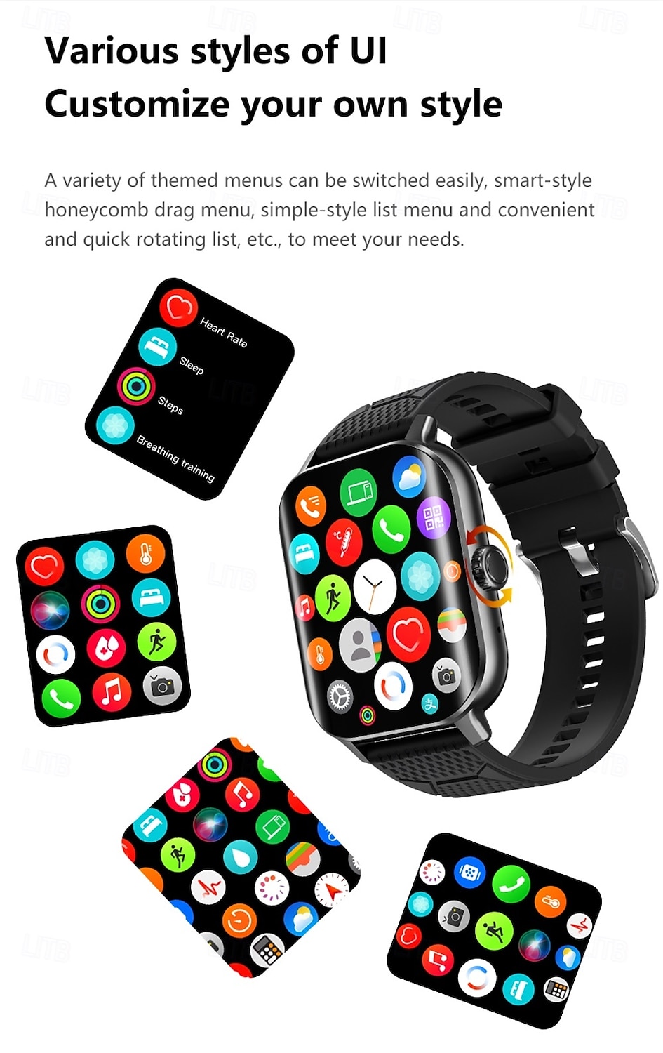 696 F12 Smart Watch Monitor aktywności Fitness ECG PPG Bluetooth Przypomnienie o połączeniu Android iOS IP67 38mm 2.02 2025 - $48.99 –P4