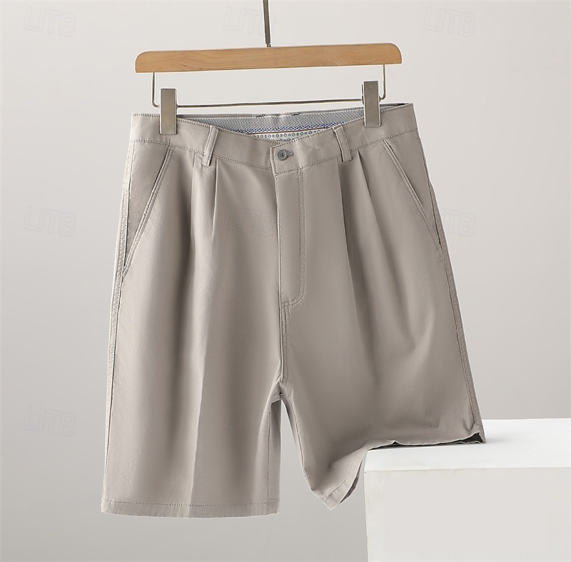 Bărbați Pantaloni scurti de rochie Pantaloni scurți de lucru Pantaloni Scurți de Golf Buzunar Simplu Confort Respirabil Lungimea genunchiului În aer liber Afaceri Sport Casual Negru Bleumarin 2026 - $17.99 –P7