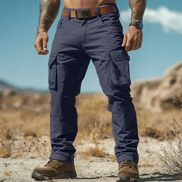 Per uomo Pantaloni Cargo Pantaloni da Lavoro Pantaloni da escursionismo Multi-tasche Gamba Dritta Semplice Traspirante Indossabile Lunghezza intera All'aperto Quotidiano Campeggio & Escursionismo del 2025 a $32.99 –P6