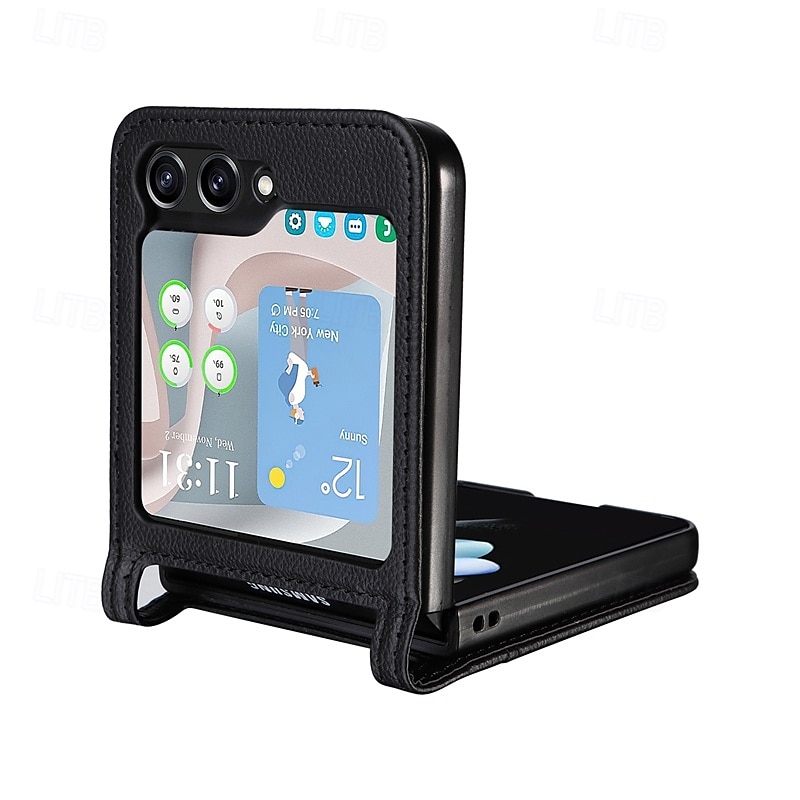 telefoon hoesje Voor Samsung Galaxy Z Flip 7 Z-flip 6 Z Flip 5 Z Flip 4 Achterkant Magnetisch Ondersteuning draadloos opladen Kaartsleuf Retro TPU PU-nahka 2025 - $15.99 –P3