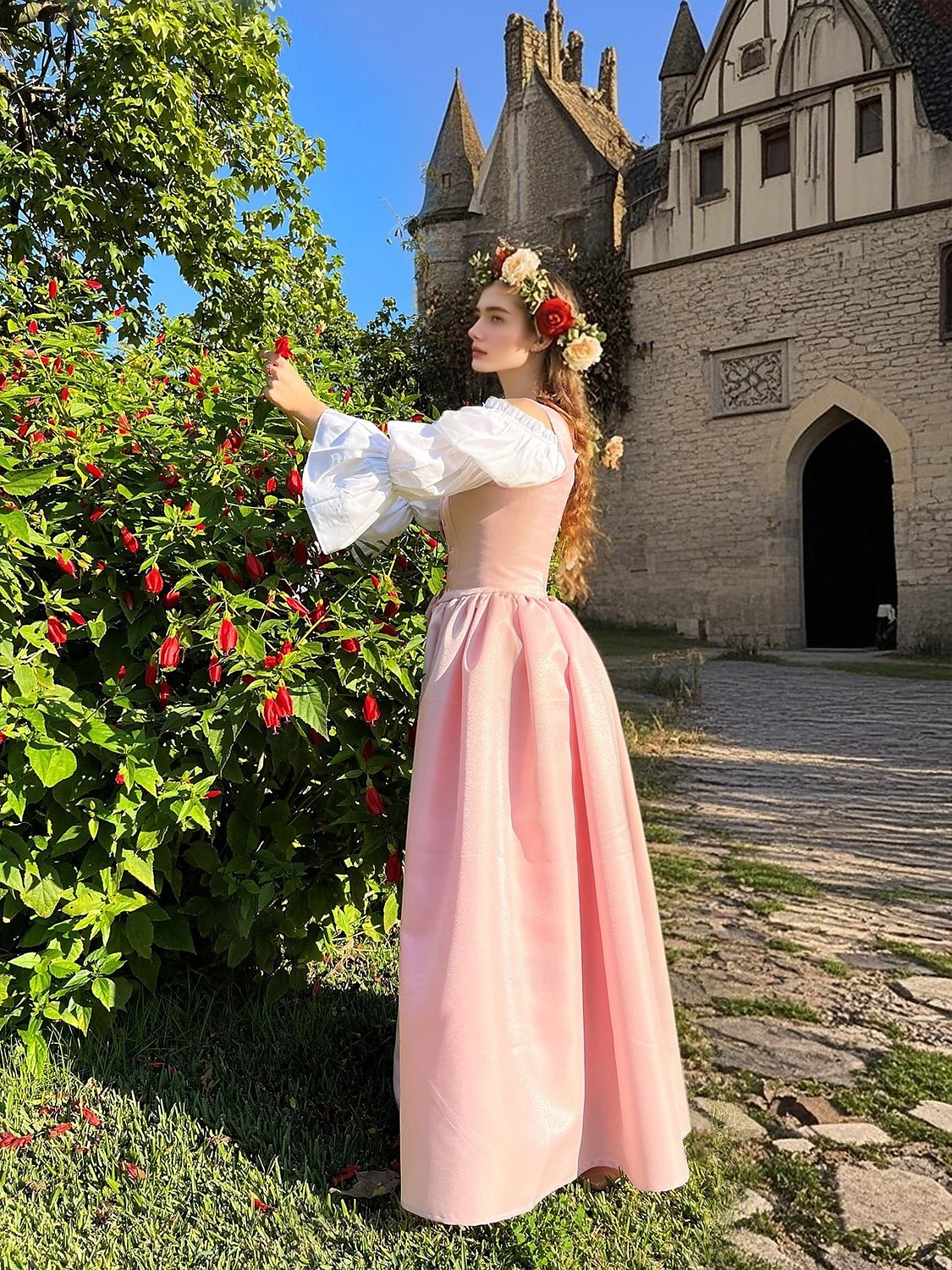 Retro Středověké Renesanční Šaty Plesové šaty Princeznovské Elfí Maškarní kostým Dámské Keltské Fantazie Královský předvečer Všech svatých Karneval Výkon Párty LARP Dospělé Šaty 2025 - $128.99 –P2