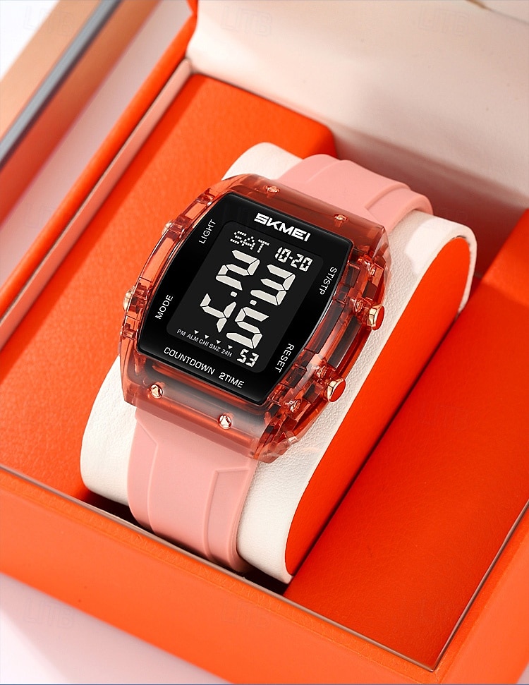 SKMEI 2409 Waterproof Electronic Watch Luxury Outdoor Countdown Stopwatch Digital Wristwatch For Man Women Calendar Led Light Silicone Watch 2025 - $31.99 –P10