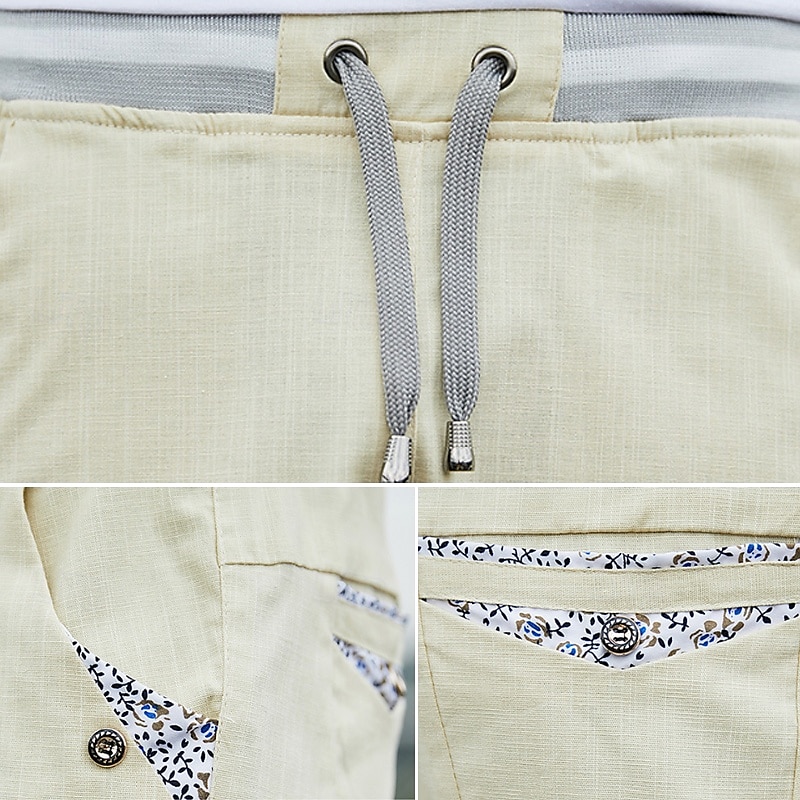Homens Calção Shorts de linho Shorts de verão Shorts de praia Bolsos Com Cordão Cintura elástica Gráfico Conforto Respirável Curto Férias Feriado Praia Havaiana Boho Azul Azul Céu de 2025 por $25.99 –P3