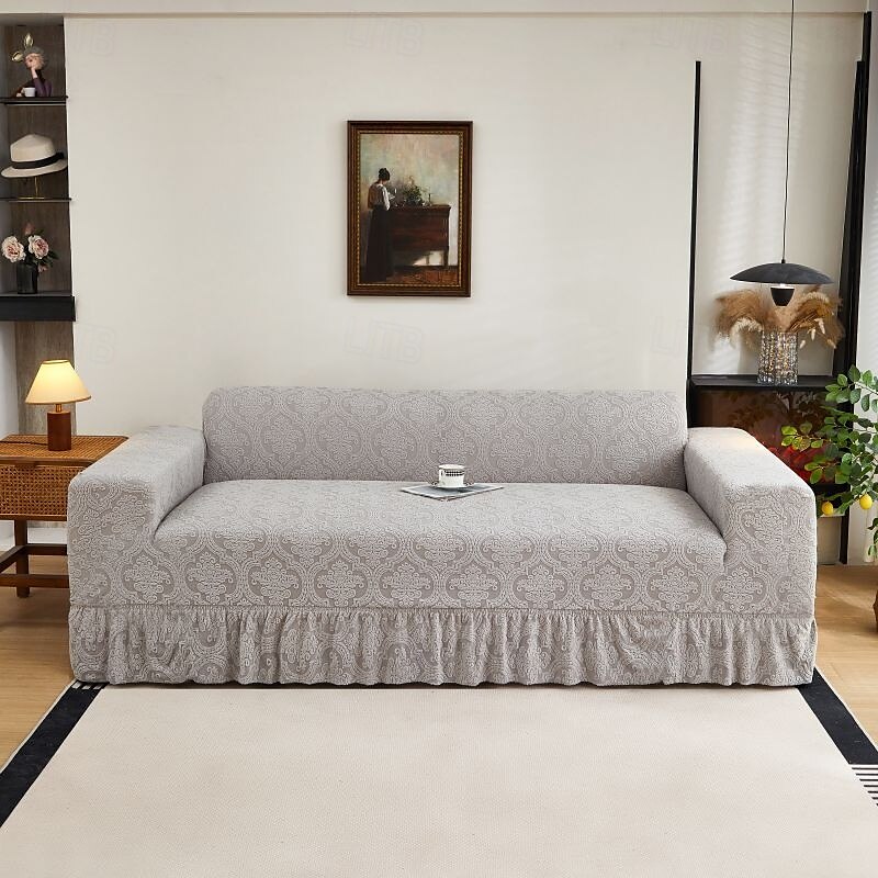 Elastic Jacquard Fabric Style of Skirt Sofa Cover Stretch Couch Cover Sectional L Shape Sofa Slipcover Corner Case for Living Room 1/2/3/4 Seat 2025 - $40.99 –P13