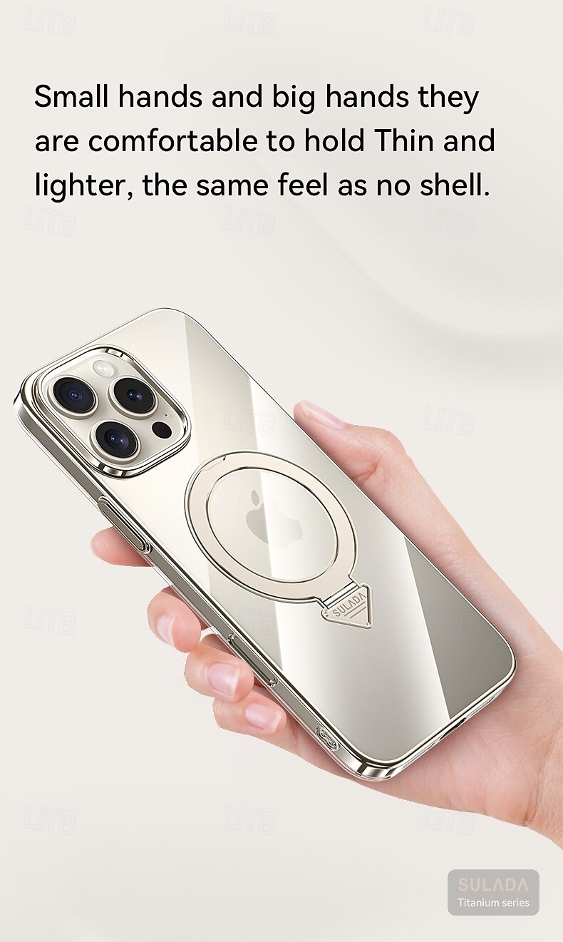 Phone Case For iPhone 17 Pro Max 17 Air 16 15 Pro Max Back Cover with Stand Holder Magnetic Support Wireless Charging Retro PC 2025 - $18.99 –P2