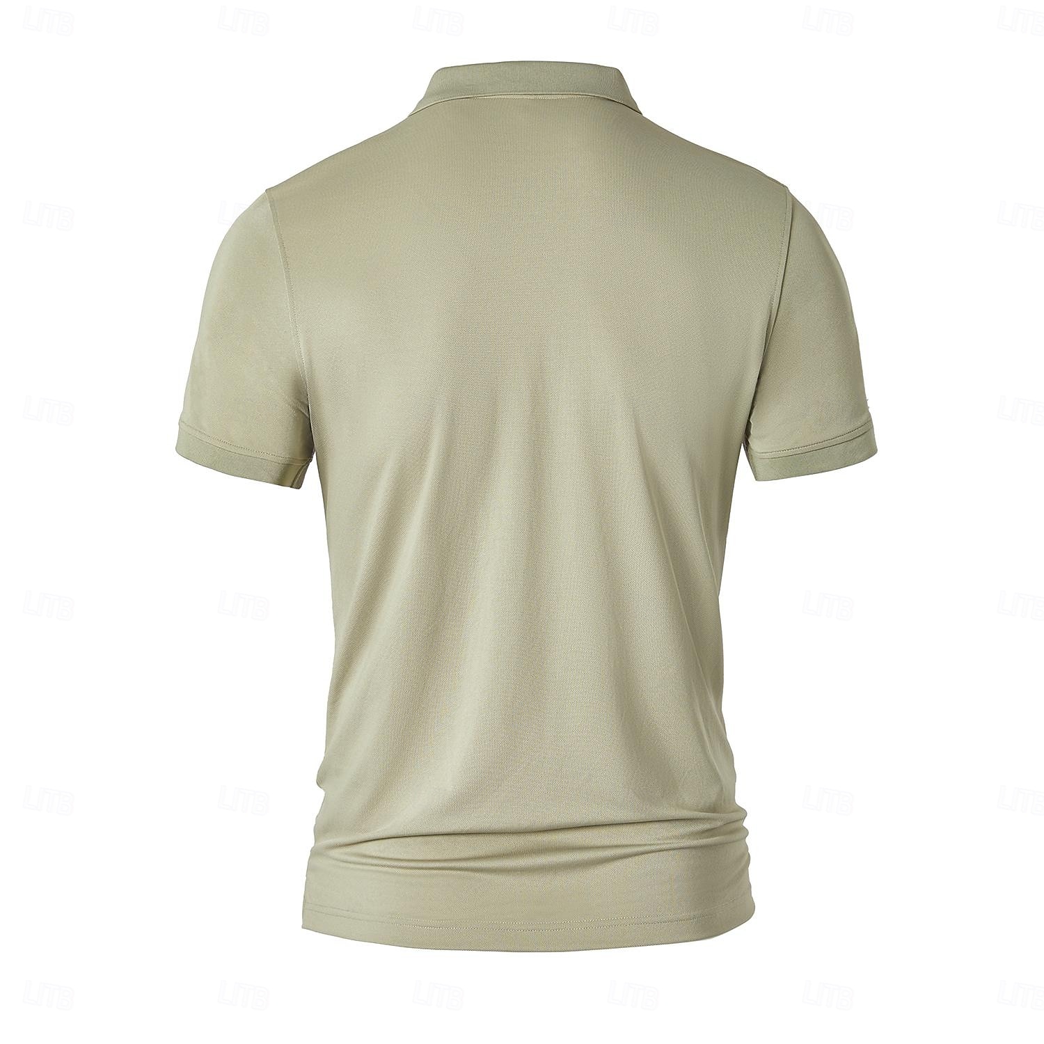 Herren Polo Strick-Polopullover Formell Arbeit Umlegekragen Kurzarm Einfarbig Button-Down Frühling Wein Dunkelgrau Schwarz Weiß Hellgrün Khaki Polo 2025 - $32.99 –P5