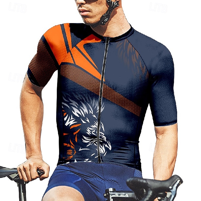 Homens Camisa para Ciclismo Tigre Manga Curta Moto Camiseta Camisa / Roupas Para Esporte com 3 bolsos traseiros Ciclismo de Montanha Secagem Rápida Design Anatômico Capilaridade Respirável Esportes de 2026 por $28.99 –P8