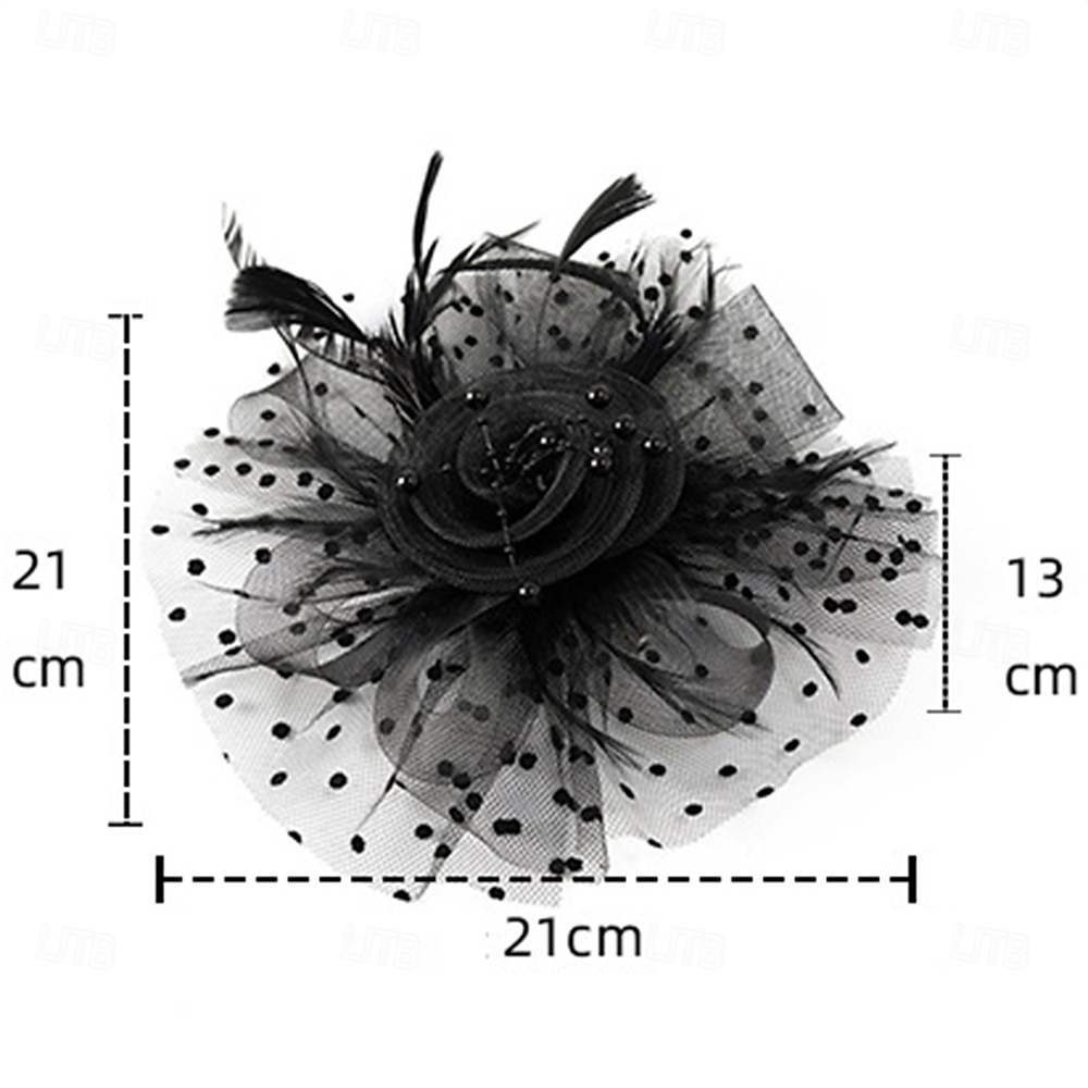 Peça para Cabeça Tule Penas Casamento Festa de Noite Elegante Casamento Com Penas Capacete Chapéu de 2025 por $12.99 –P12
