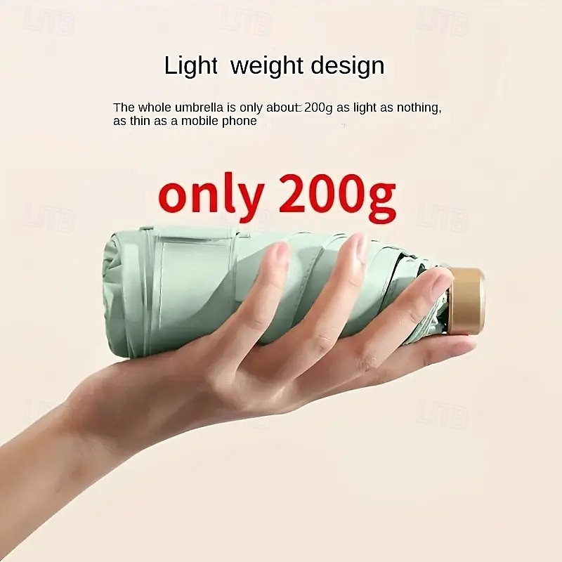 2025年 ミニサンシェード UV UPF50 小型折りたたみポケット傘 折りたたみ傘 UV保護サンシェードカプセル傘 屋外用 UVシェード傘  コレクション – $19.99 –P5