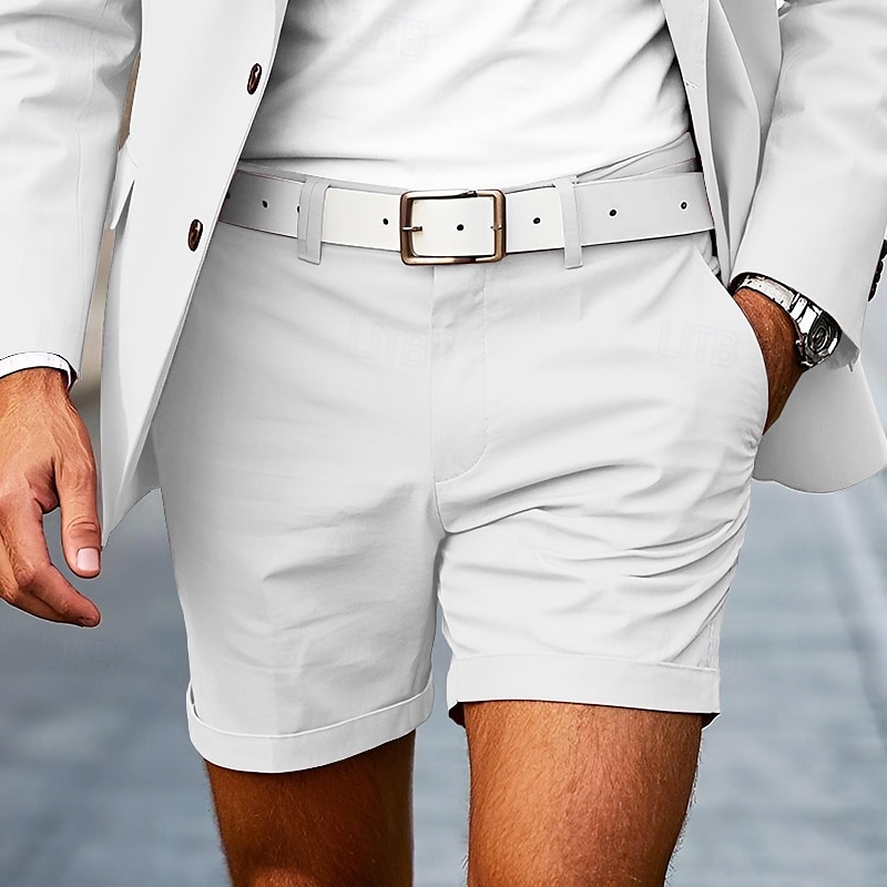 Per uomo Shorts eleganti Shorts da Lavoro Pantaloncini da golf Tasca Semplice Comodità Traspirante Corto All'aperto Affari Sport Casual Bianco Giallo del 2026 a $21.99 –P8