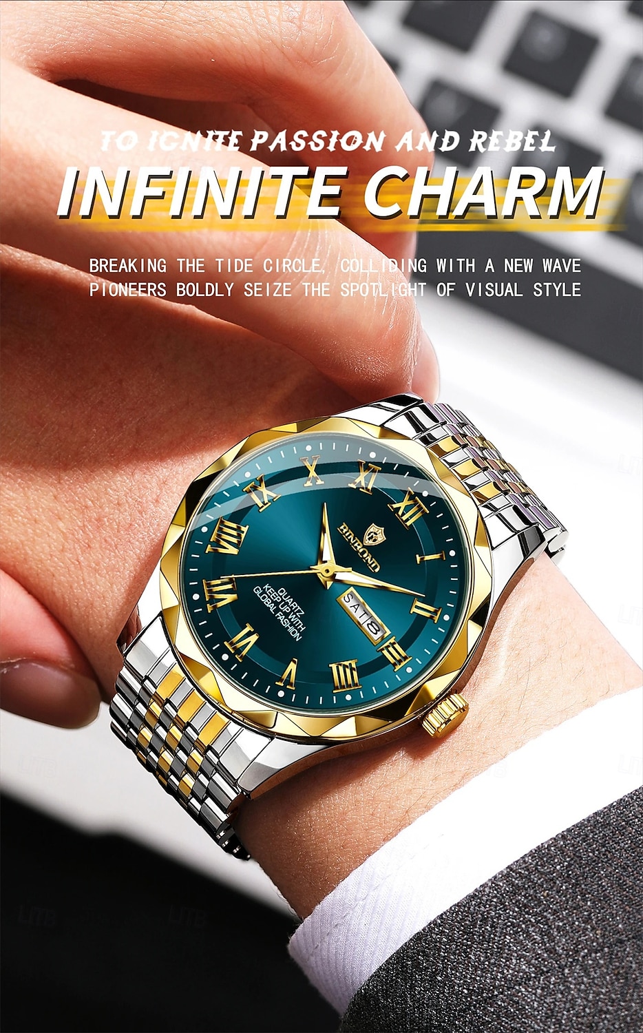 Люксовые мужские часы Кварцевые Водонепроницаемые Светящиеся Дата Хронограф Кожаные Мужские наручные часы Военные спортивные часы Мужские B6367 2026 - $9.59 –P4