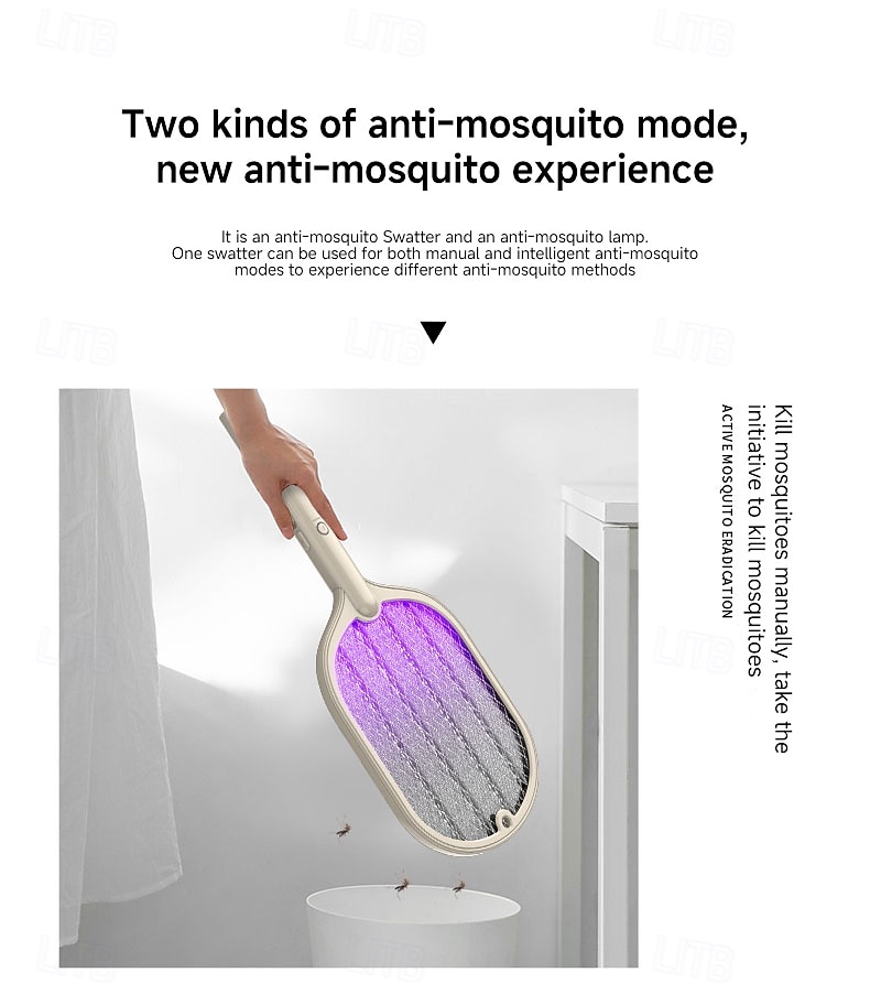 Handheld Electric Mosquito Swatter – Rechargeable Fly Zapper Racket for Indoor Household Insect Control 2025 - $31.99 –P7