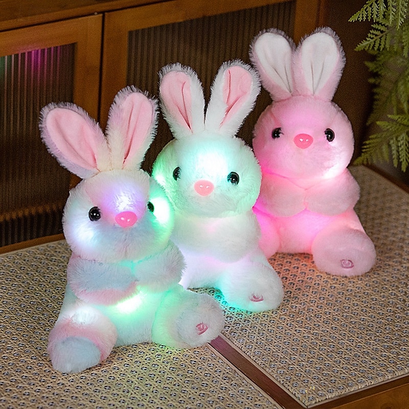 2025年 1 個のかわいい光るぬいぐるみウサギイースターパーティーギフトお祭りの雰囲気の装飾人形 コレクション – $16.49 –P4