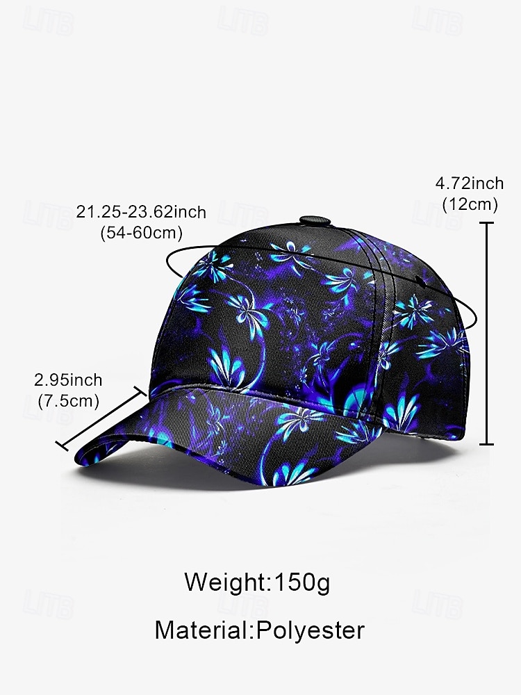 Cool Artistic Floral Print Baseball Cap - Fashionable and Trendy Style - For Outdoor Lovers and Daily Wear 2025 - $14.99 –P4