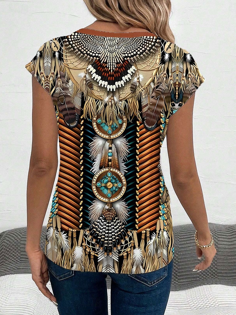 Påske Kvinne Camisole Tank Top Grafisk Dyr Paisley Stilig Uformell Uten ermer V-hals Vanlige topper Daglig Trykk Brun Sommer 2025 - $17.99 –P2