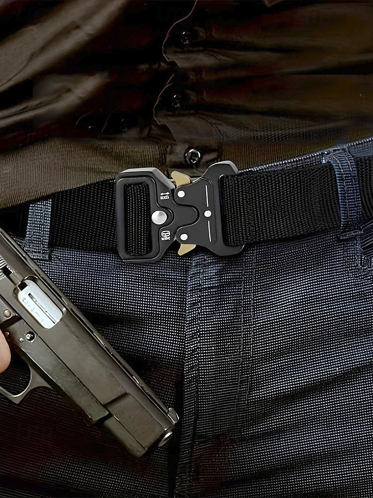 robuster taktischer Gürtel im Camouflage-Muster mit Metallschnalle – stilvoll und praktisch für Outdoor-Fans, die gerne wandern, campen und militärische Aktivitäten mögen 2025 - $11.99 –P1